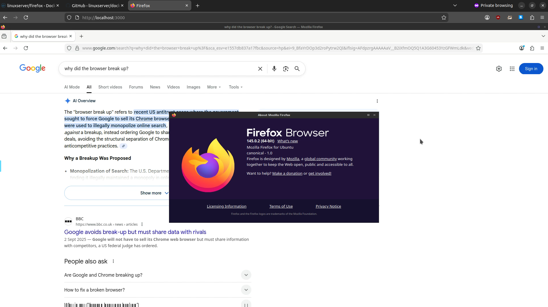 Firefox GUI via Docker