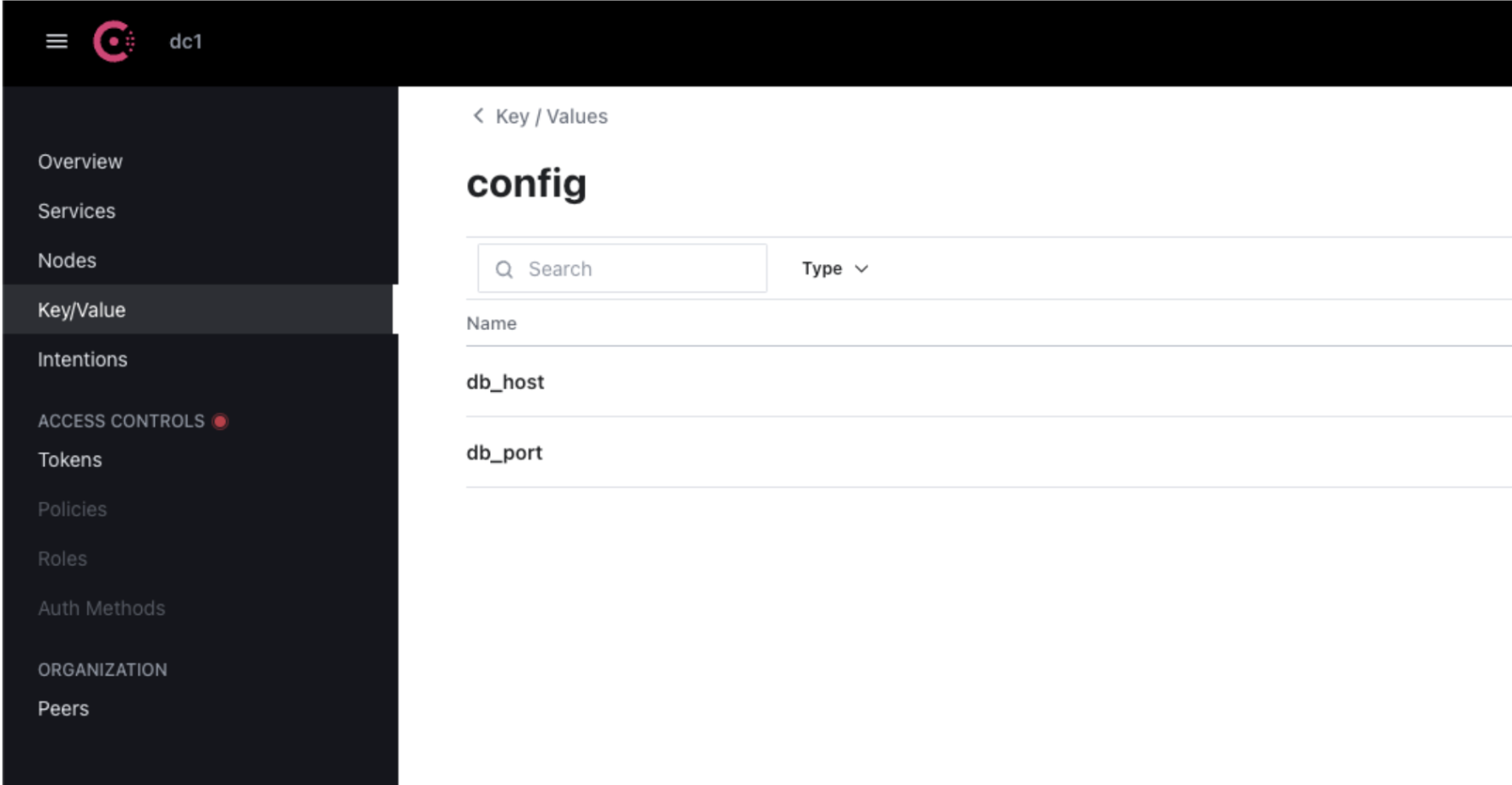 Consul Key/Value Store