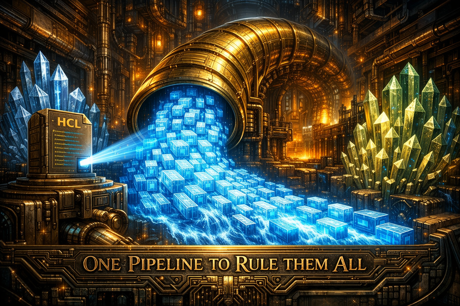 imaginary docker pipeline in a forge