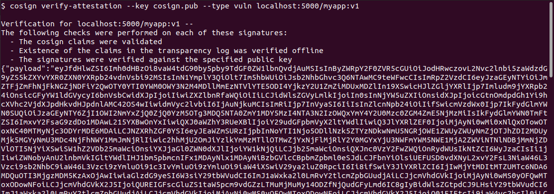 truncated output of cosign verify-attestation
