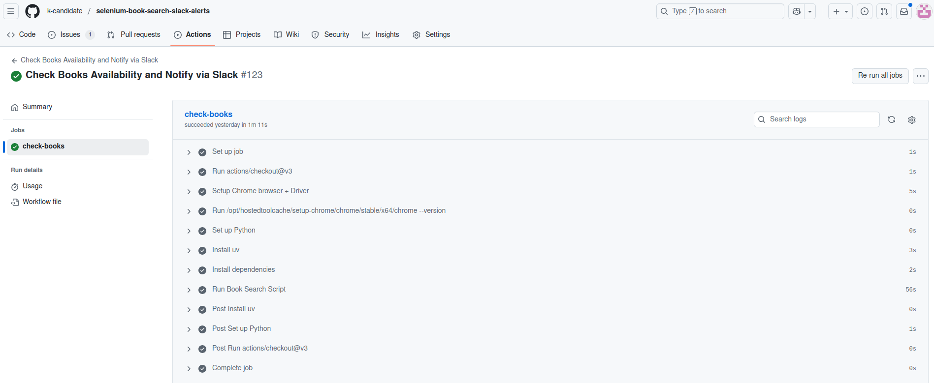 GHA with browser-actions