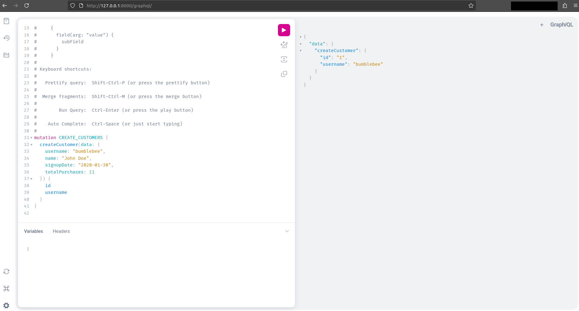 GraphQL Playground