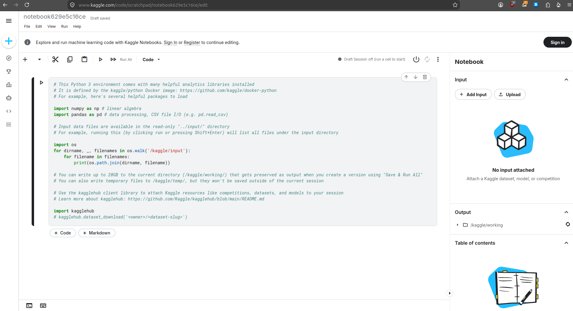 Kaggle Notebooks