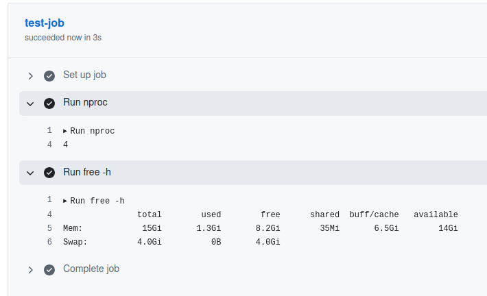 resources of ubuntu-latest runner