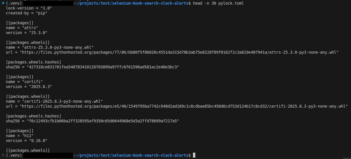 Generate pylock.toml using pip