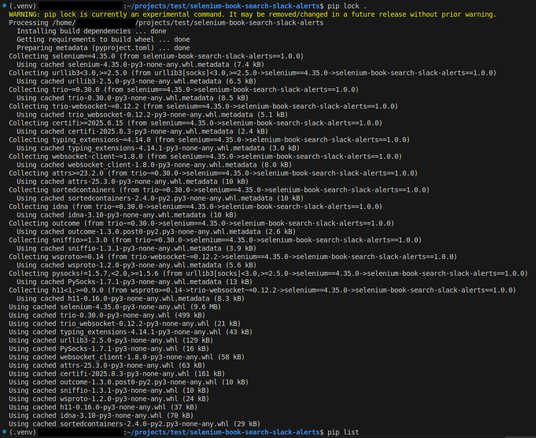 Generate pylock.toml using pip